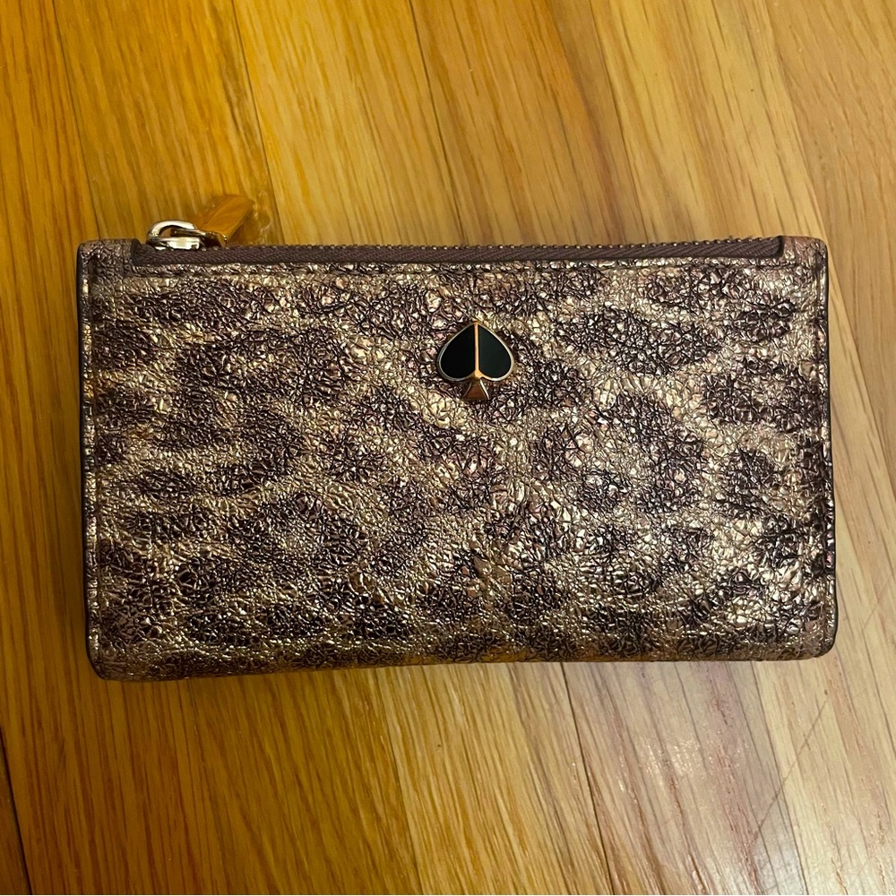 Kate Spade Metallic Leopard Wallet